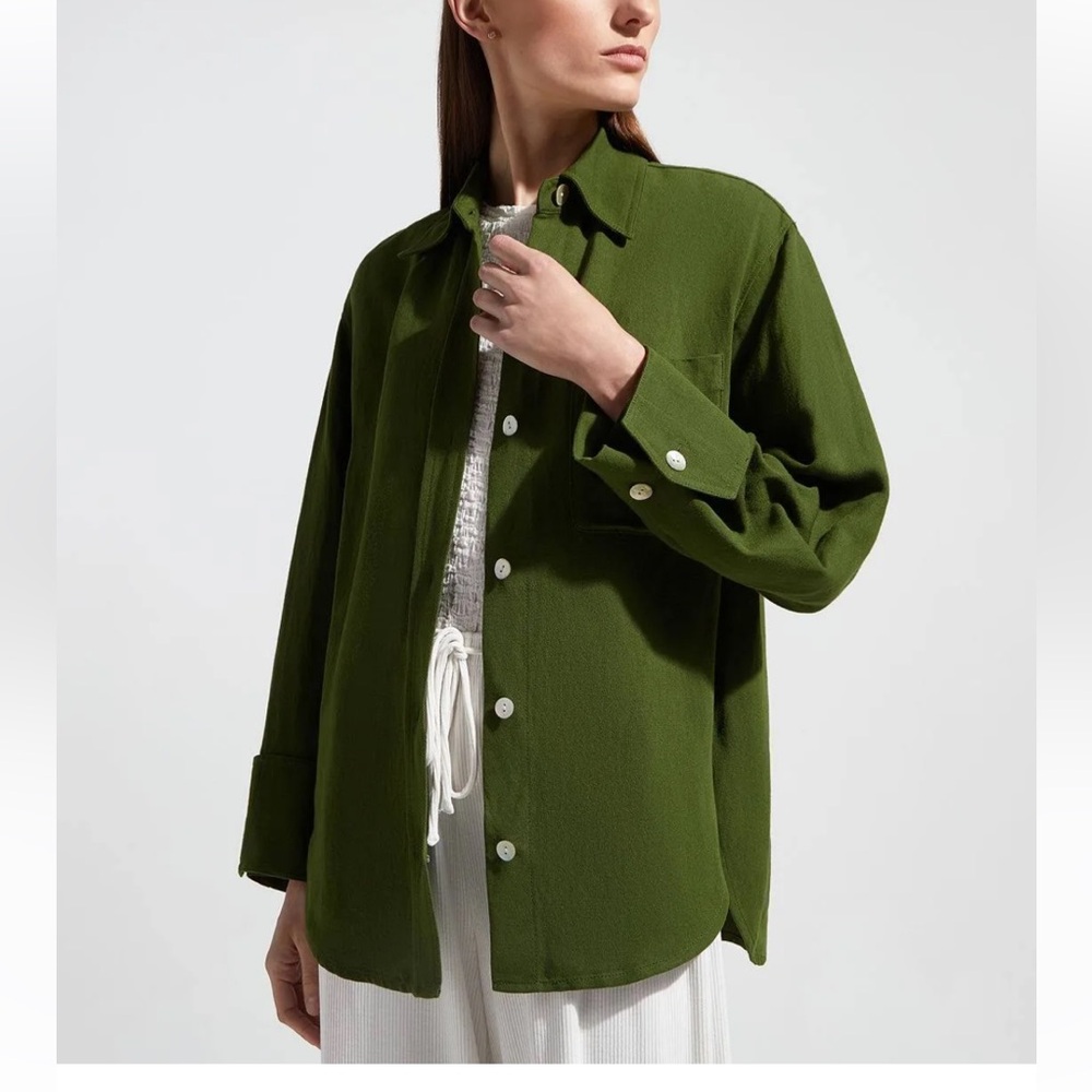 Vince Relaxed linen-blend shirt jacket